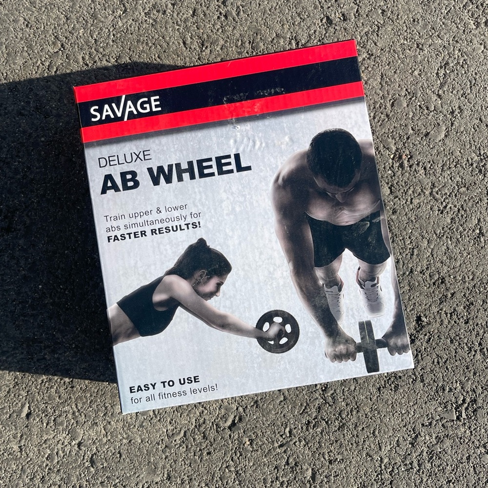 NEW Savage Ab Wheel Workout Fitness